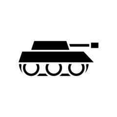 war tank vector icon on white artboard