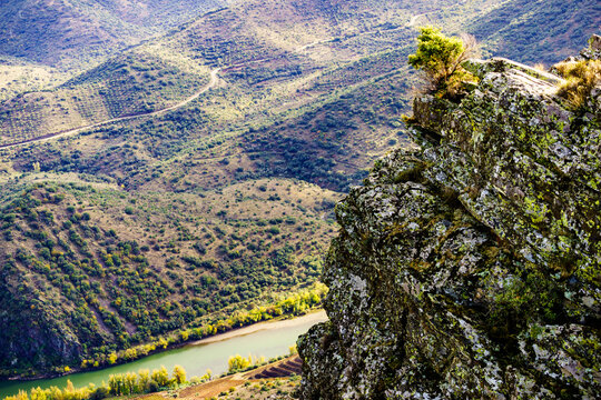 Douro river. Border between Portugal and Spain.