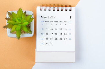 May 2022 desk calendar