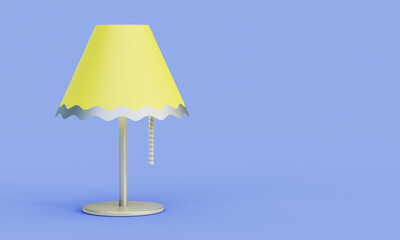 Table bedside lamp isolated. 3d render