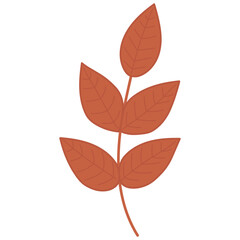 Obraz premium aesthetic element branch with leaves