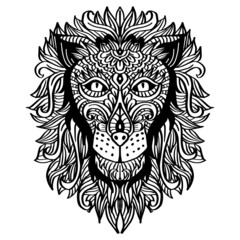 Zentangle Lion. Mandala drawing, Lion mandala, Doodle art designs