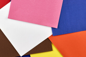 multicolor abstract background made of colored paper sheets