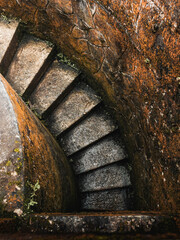 El Yunque Rain Forest Puerto rico briton tower stairs. Old tower texture stairs architecture from...
