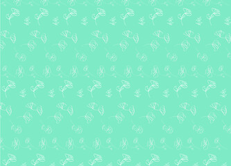 pattern of flowers on a blue background. image for fabric, pattern for clothes. the flowers are white in one line