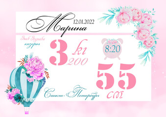 Fototapeta na wymiar card with flowers