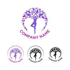 Vector logo design template. Wellness and woman health