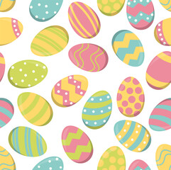 seamless painted easter eggs background