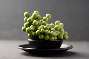 Pea eggplant or turkey berry, Organic local vegetable from northern Thai farmer market on black background