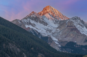 Autumn landscape at sunrise, Wilson Peak, San Juan Mountain Range, Colorado, USA