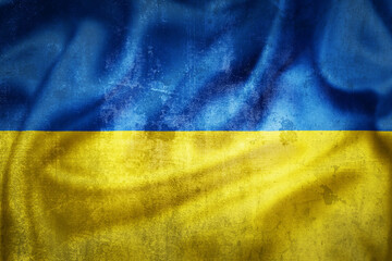Grunge flag of Ukraine illustration