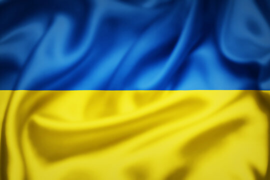 Silk flag of Ukraine illustration