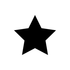 Black star icon on a white background