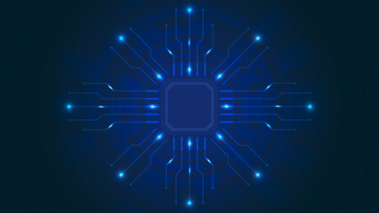 Futuristic data circuits technology background.