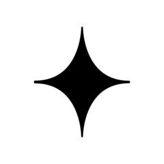 Fototapeta premium Black star icon on a white background