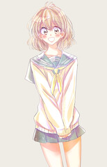 セーラー服の女子学生