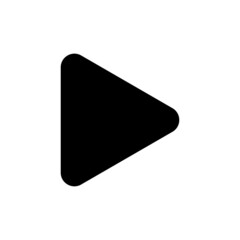 play button flat vector icon isolated on white background