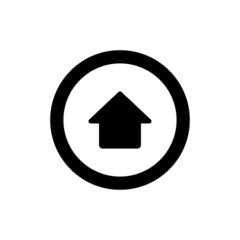 Turn button flat vector icon isolated on white background