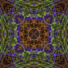 3d effect - abstract fractal mosaic style pattern 