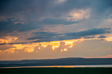 Beautiful clouds and sky, Republic of Khakassia, lakes Shira and Bele, Russia