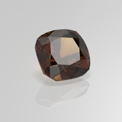 amber gemstone cushion square 3D render