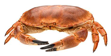 Cooked crab isolated on white background