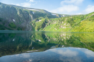 Fototapeta na wymiar Ivanovskie lakes, beautiful mountain lakes, Republic of Khakassia, Russia