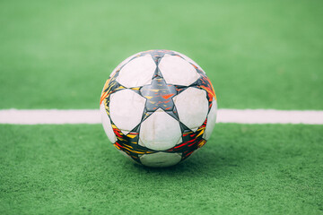 soccer ball on the field