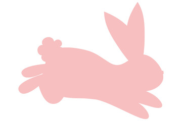 pink rabbit silhouette