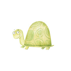 land turtle, cute isolated childish watercolor illustration, design, print