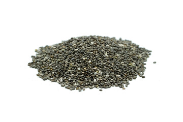 chia seeds isolated on white background
