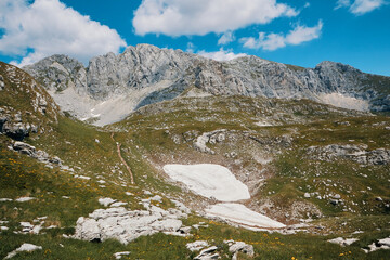 Obraz premium Durmitor mountain range landscapes of the rocky mountains of montenegro during the day