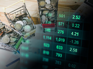 Financial accounting of profit summary graphs analysis. The business plan at the meeting and analyze financial numbers to view the performance of the company.