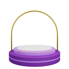 3D rendering Abstract podium scene background. Product presentation, mock up, show cosmetic product, stage pedestal or platform