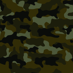 Hunting camouflage. Forest print for uniforms.