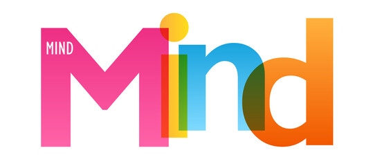 MIND colorful vector typography banner