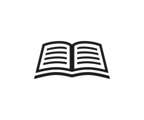 Book vector icon on white background. Open Book icon vector.