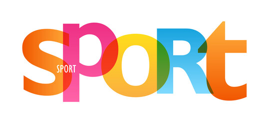 SPORT colorful vector typography banner