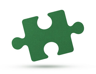 Fototapeta premium Paper cut puzzle piece icon
