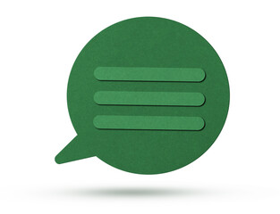 Paper cut speech bubble icon