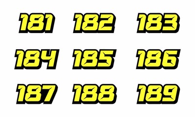 Racing number logo design