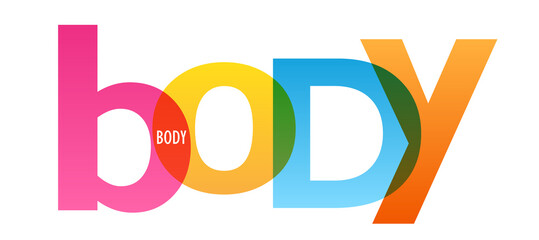BODY colorful vector typography banner