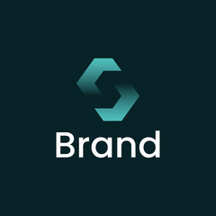 Initial Letter S 3D Logo.