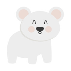 Obraz na płótnie Canvas cute polar bear icon