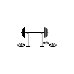 Barbell, Dumbbell Gym Icon Logo Template gym Badge