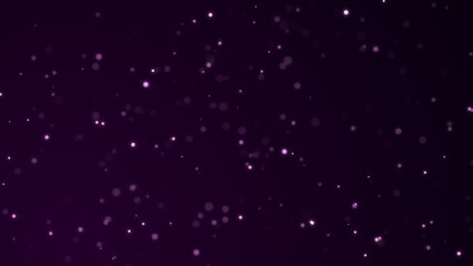 Abstract background with falling dust particles. Blue holiday bokeh backdrop with explosion effect. 3d rendering.