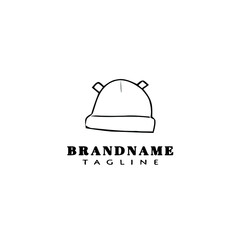 Fototapeta premium bonnet logo design template icon black isolated vector unique