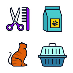 Pet, vet set icon symbol template for graphic and web design collection logo vector illustration