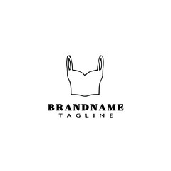 undershirt cartoon logo icon design template black isolated vector