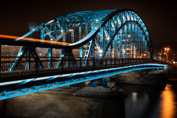 Fototapeta premium city harbour bridge at night